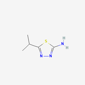 Chemical structure of 5-Isopropyl-1,3,4-thiadiazol-2-amine
