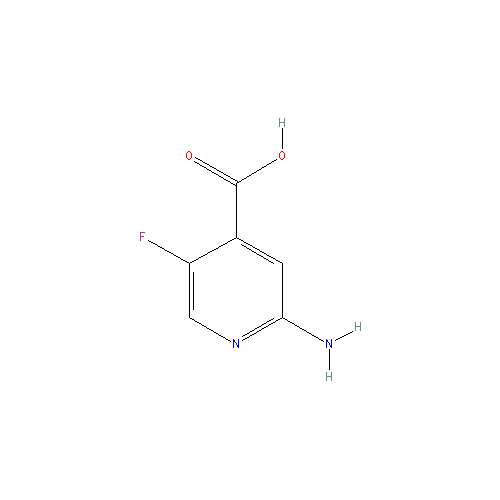 Chemical structure of 2-Amino-5-fluoroisonicotinic acid
