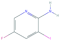 Chemical structure of 2-Amino-5-fluoro-3-iodopyridine