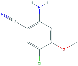 Chemical structure of 2-Amino-5-chloro-4-methoxybenzonitrile