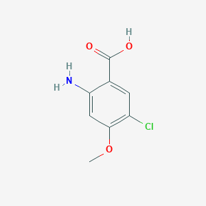 Chemical structure of 2-Amino-5-chloro-4-methoxybenzoic acid