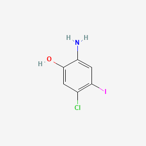 Chemical structure of 2-Amino-5-chloro-4-iodophenol
