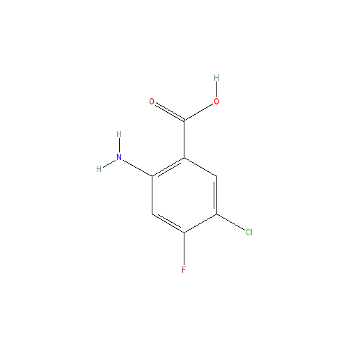 Chemical structure of 2-Amino-5-chloro-4-fluorobenzoic acid