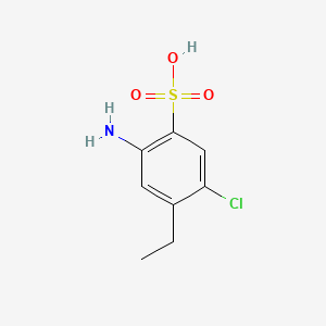Chemical structure of 2-AMINO-5-CHLORO-4-ETHYLBENZENESULFONIC ACID