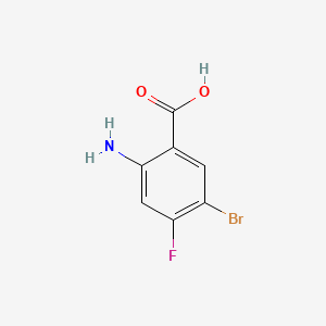 Chemical structure of 2-Amino-5-bromo-4-fluorobenzoic acid