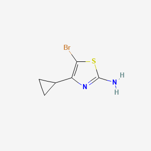 Chemical structure of 2-Amino-5-bromo-4-cyclopropylthiazole