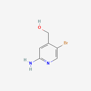 Chemical structure of 2-Amino-5-bromo-4-(hydroxymethyl)pyridine