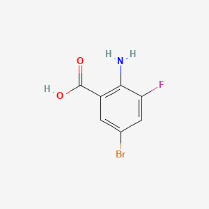 Chemical structure of 2-Amino-5-bromo-3-fluorobenzoic acid