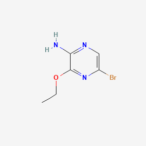 Chemical structure of 5-Bromo-3-ethoxypyrazin-2-amine