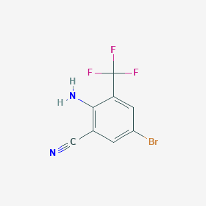 Chemical structure of 2-Amino-5-bromo-3-(trifluoromethyl)benzonitrile