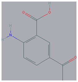 Chemical structure of 2-Amino-5-Acetylbenzoic Acid