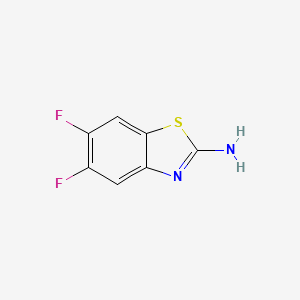 Chemical structure of 2-AMINO-5,6-DIFLUOROBENZOTHIAZOLE