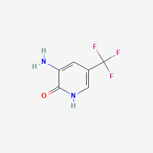 Chemical structure of 2-Amino-5-(trifluoromethyl)pyridin-3-ol