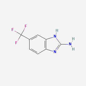 Chemical structure of 2-Amino-5-(trifluoromethyl)benzoimidazole