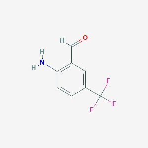 Chemical structure of 2-Amino-5-(trifluoromethyl)benzaldehyde