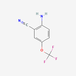 Chemical structure of 2-Amino-5-(trifluoromethoxy)benzonitrile