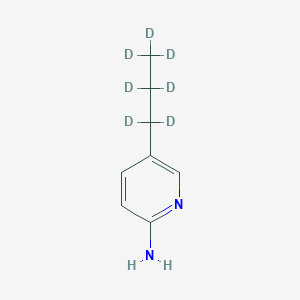 Chemical structure of 2-Amino-5-(n-propyl-d7)pyridine
