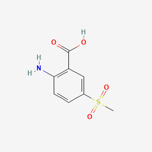 Chemical structure of 2-Amino-5-methanesulfonylbenzoic acid