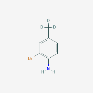 Chemical structure of 2-Amino-5-(methyl-d3)-bromobenzene