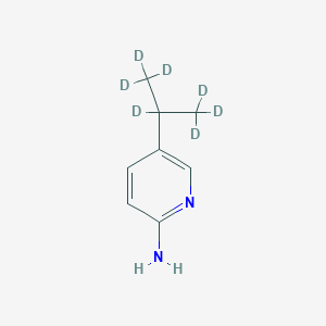 Chemical structure of 2-Amino-5-(iso-propyl-d7)pyridine