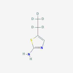 Chemical structure of 2-Amino-5-(ethyl-d5)-thiazole