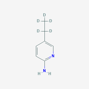 Chemical structure of 2-Amino-5-(ethyl-d5)-pyridine