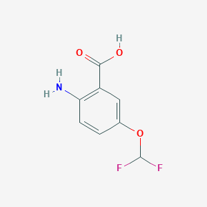 Chemical structure of 2-Amino-5-(difluoromethoxy)benzoic acid