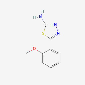 Chemical structure of 5-(2-Methoxyphenyl)-1,3,4-thiadiazol-2-amine