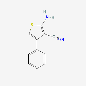 Chemical structure of 2-Amino-4-phenyl-3-thiophenecarbonitrile