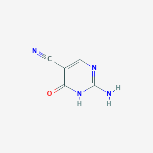 Chemical structure of 2-Amino-4-oxo-1,4-dihydropyrimidine-5-carbonitrile