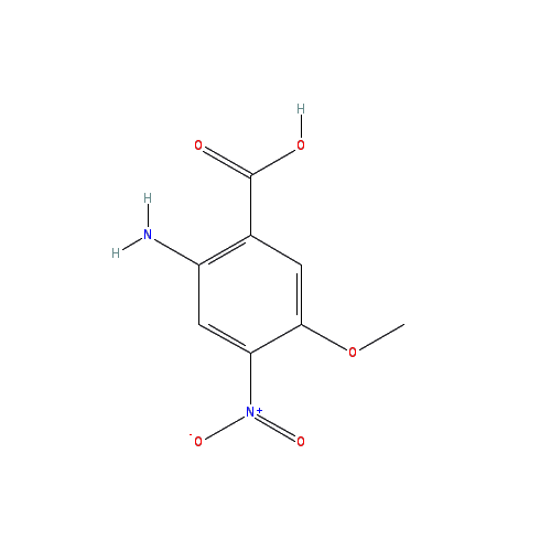 Chemical structure of 2-Amino-4-nitro-5-methoxybenzoic Acid