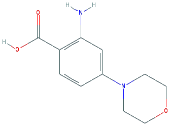 Chemical structure of 2-Amino-4-morpholinobenzoic Acid