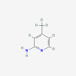 Chemical structure of 2-Amino-4-methylpyridine-d6