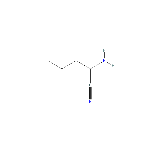 Chemical structure of 2-Amino-4-methylpentanenitrile Hydrochloride