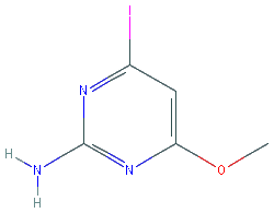 Chemical structure of 2-Amino-4-iodo-6-methoxypyrimidine