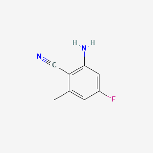 Chemical structure of 2-Amino-4-fluoro-6-methylbenzonitrile