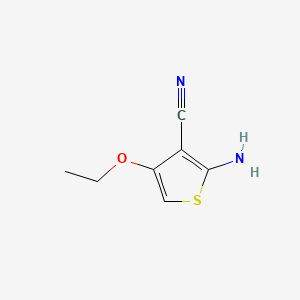 Chemical structure of 2-Amino-4-ethoxythiophene-3-carbonitrile