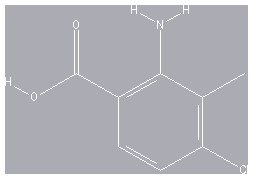 Chemical structure of 2-amino-4-chloro-3-methylbenzoic acid