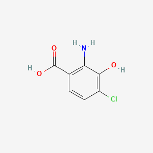 Chemical structure of 4-Chloro-3-hydroxyanthranilic acid