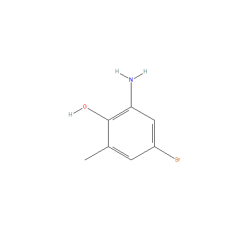 Chemical structure of 2-Amino-4-bromo-6-methylphenol