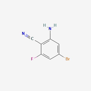 Chemical structure of 2-Amino-4-bromo-6-fluorobenzonitrile
