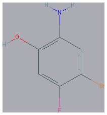 Chemical structure of 2-Amino-4-bromo-5-fluorophenol
