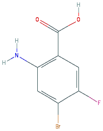 Chemical structure of 2-Amino-4-bromo-5-fluorobenzoic acid