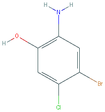 Chemical structure of 2-Amino-4-bromo-5-chlorophenol