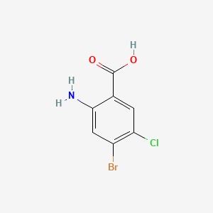 Chemical structure of 2-Amino-4-bromo-5-chlorobenzoic acid