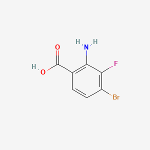 Chemical structure of 2-Amino-4-bromo-3-fluorobenzoic acid