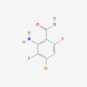 Chemical structure of 2-Amino-4-bromo-3,6-difluorobenzoic acid