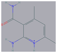 Chemical structure of 2-Amino-4,6-dimethylnicotinamide