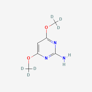 Chemical structure of 2-Amino-4,6-dimethoxypyrimidine-d6