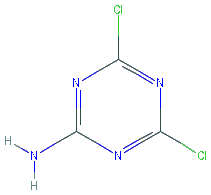 Chemical structure of 2-amino-4,6-dichlorotriazine